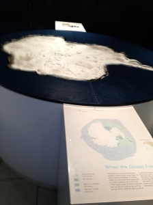 Feel the ice - tactile map of Antarctica.